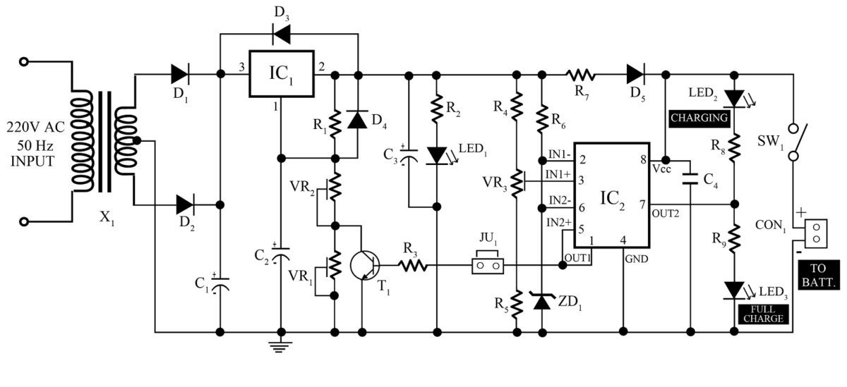 12v 7ah battery charger circuit diagram pdf